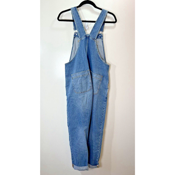J. Crew Womens Y2K Denim Bib Overalls Size XS Country Cowgirl Cabincore Western - Picture 2 of 6